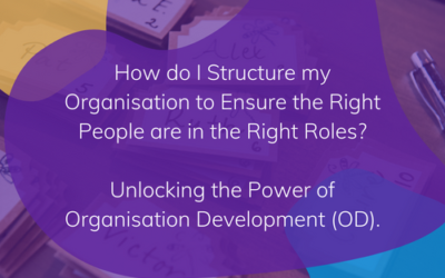 How do I Structure my Organisation to Ensure the Right People are in the Right Roles? Unlocking the Power of Organisation Development.